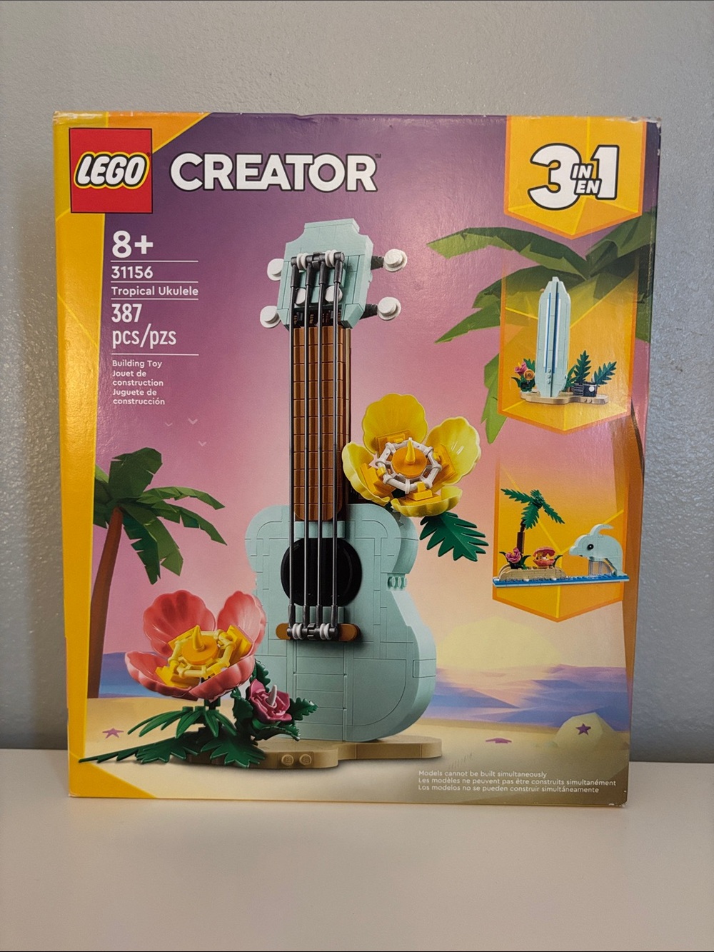 Lego Creator Tropical Ukulele Teal, Yellow & Pink Build Set